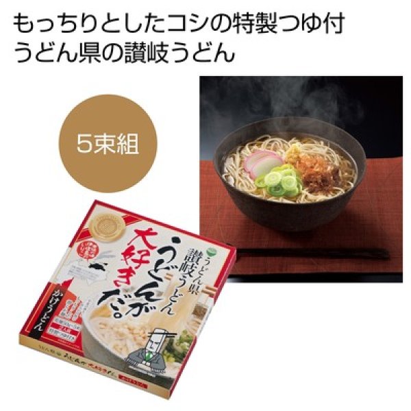 うどん県　うどんが大好きだ讃岐うどん５束組の写真