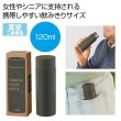 真空ステンレスサーマルポケットボトル１２０ｍｌ（グレー）の写真